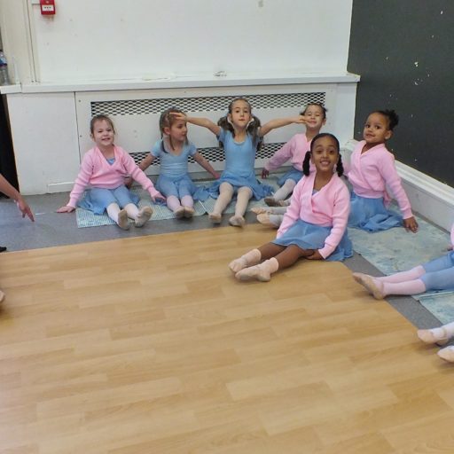 little dancers sitting before class